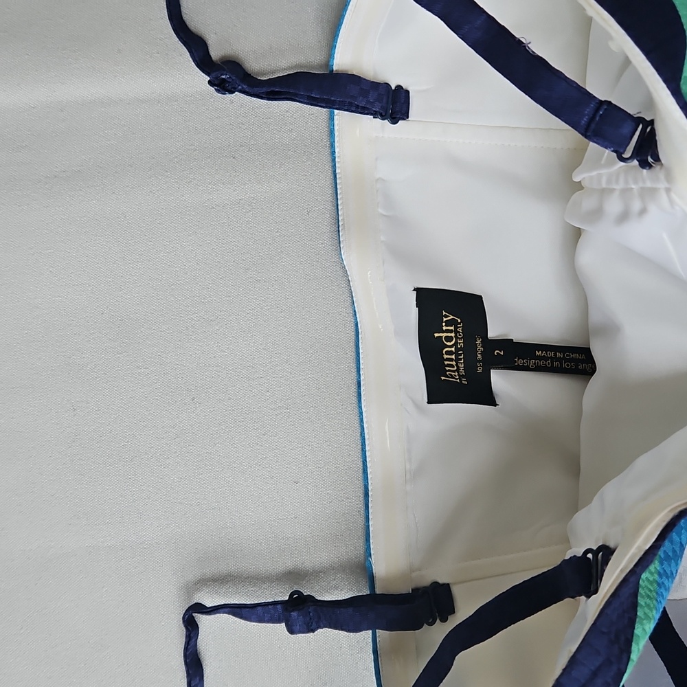 LAUNDRY by Shelli Segal Striped Convertible/Strapless Peacock Dress - Picture 10 of 15